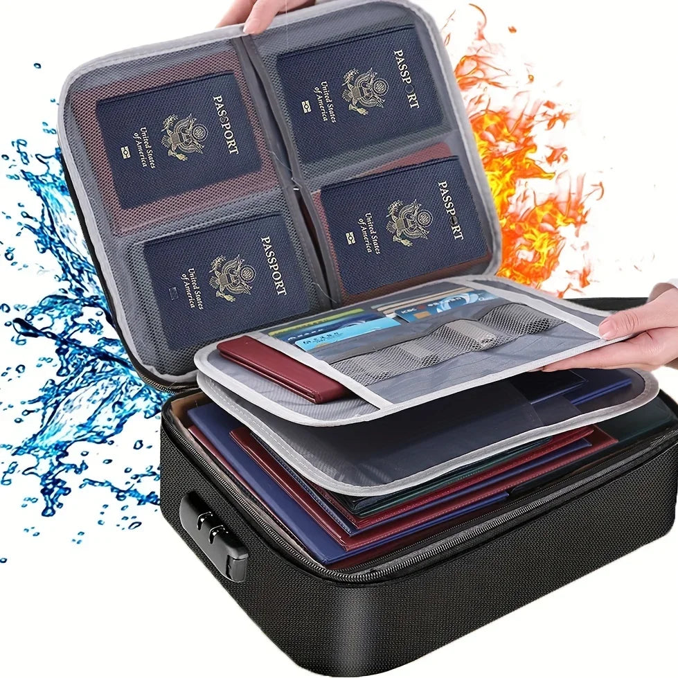 Multi-Layer Portable Document Organizer Bag